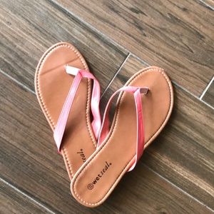 Pink Strap Flip Flops